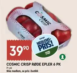 Coop Mega COSMIC CRISP RØDE EPLER 6 PK, Medlemspris tilbud