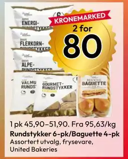 Gigaboks Rundstykker 6-pk/Baguette 4-pk tilbud