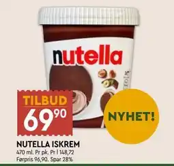 Coop Mega NUTELLA ISKREM tilbud