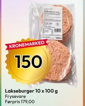 Gigaboks Lakseburger 10 x 100 g tilbud