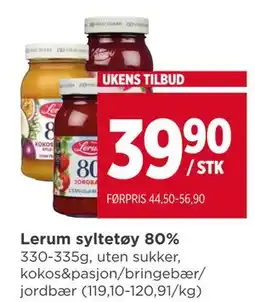 Meny Lerum syltetøy 80% tilbud