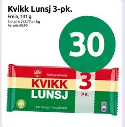 Joker Kvikk Lunsj 3-pk, Medlemspris tilbud