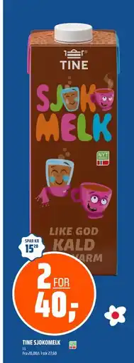 Coop Obs TINE SJOKOMELK tilbud