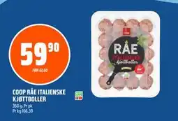Coop Obs COOP RÅE ITALIENSKE KJØTTBOLLER tilbud