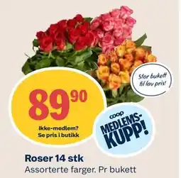 Coop Mega Roser 14 stk, Medlemspris tilbud