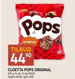 Coop Mega CLOETTA POPS ORIGINAL tilbud