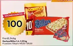 Gigaboks Gorbys/Billys tilbud