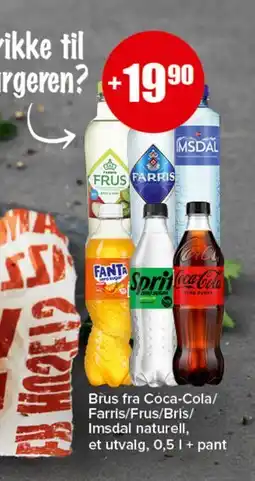 Spar Brus fra Coca-Cola/ Farris/Frus/Bris/ Imsdal naturell tilbud