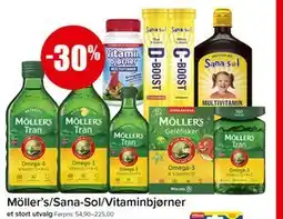 Spar Möller's/Sana-Sol/Vitaminbjørner tilbud