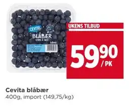 Meny Cevita blåbær tilbud