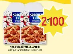 Coop Prix TORO SPAGHETTI Á LA CAPRI tilbud