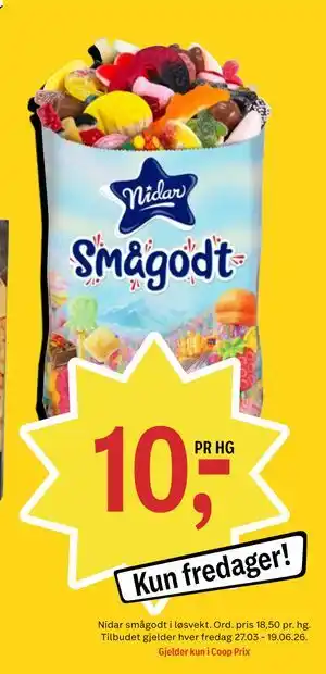 Nidar smågodt i løsvekt