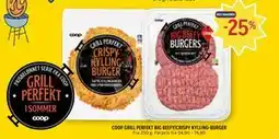 Coop Prix COOP GRILL PERFEKT BIG BEEFY/CRISPY KYLLING-BURGER tilbud