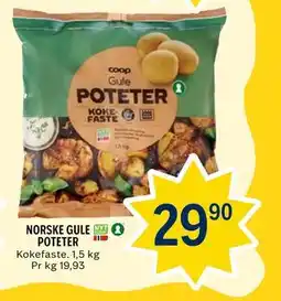 Coop Prix NORSKE GULE POTETER tilbud