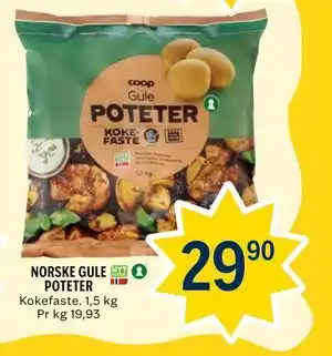 Coop Prix NORSKE GULE POTETER tilbud