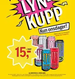 Coop Prix ALL MONSTER 0,5 L SINGEL BOKS tilbud
