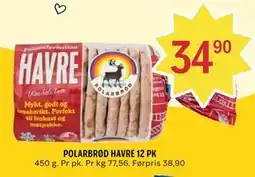 Coop Prix POLARBRØD HAVRE 12 PK tilbud