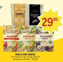 Coop Prix DAVE & JONS SNACKS tilbud