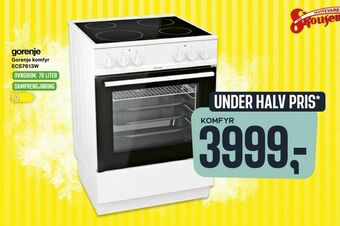 Skousen Gorenje komfyr ECS7613W tilbud