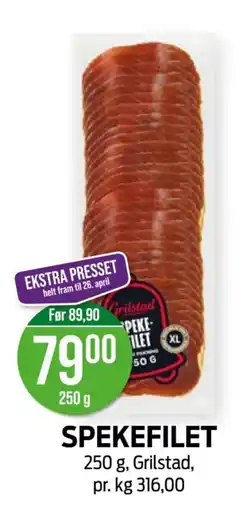 Kiwi Grilstad Spekefilet tilbud