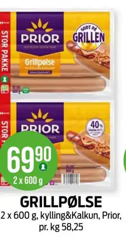 Kiwi PRIOR Grillpølse tilbud