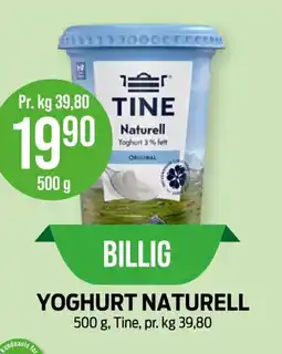 Kiwi TINE Yoghurt naturell tilbud