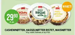 Kiwi ELDORADO Cashewnøtter, hasselnøtter ristet, maisnøtter tilbud