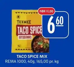 Rema 1000 TACO SPICE MIX tilbud