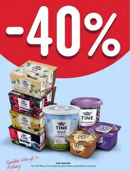 Rema 1000 TINE YOGHURT tilbud