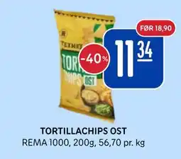 Rema 1000 TORTILLACHIPS OST tilbud