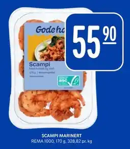 Rema 1000 SCAMPI MARINERT tilbud