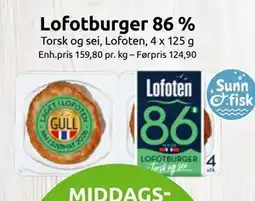 Joker Lofotburger 86 % tilbud