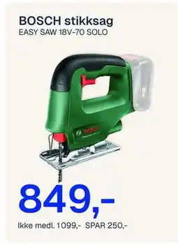 Jernia BOSCH stikksag tilbud