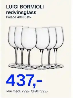 Jernia rødvinsglass tilbud