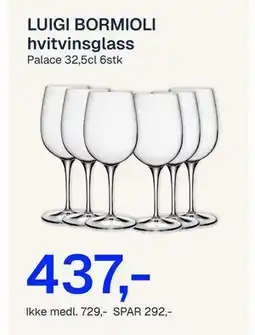 Jernia hvitvinsglass tilbud