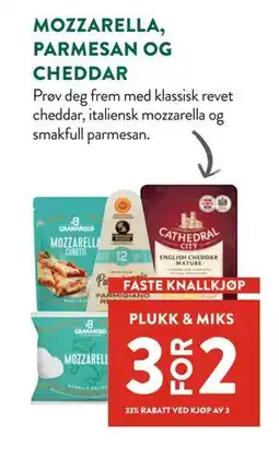 Jacobs MOZZARELLA, PARMESAN OG CHEDDAR tilbud