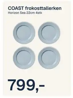 Jernia COAST frokosttallerken Horizon Sea tilbud