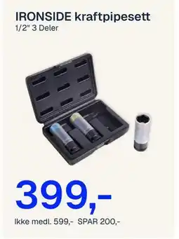 Jernia IRONSIDE kraftpipese tilbud