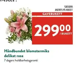 Jacobs Håndbundet blomstermiks delikat rosa tilbud
