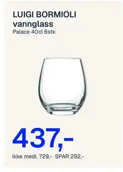 Jernia vannglass tilbud