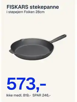 Jernia FISKARS stekepanne tilbud