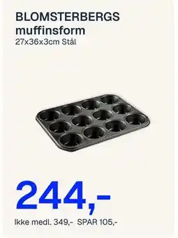 Jernia BLOMSTERBERGS muffinsform tilbud