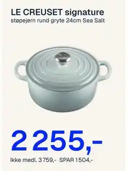 Jernia LE CREUSET signature tilbud