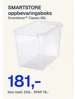 Jernia SMARTSTORE oppbevaringsboks Smartstore Classic 66L tilbud