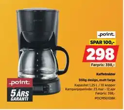 POWER Kaffetrakter tilbud