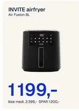 Jernia INVITE airfryer Air Fusion 8L tilbud