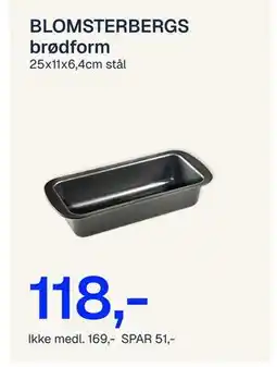 Jernia BLOMSTERBERGS brødform tilbud