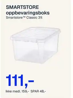 Jernia SMARTSTORE oppbevaringsboks Smartstore Classic 31l tilbud