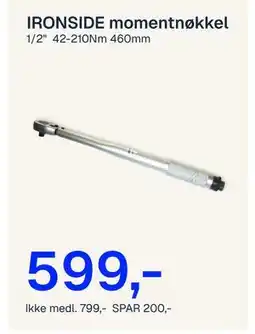 Jernia IRONSIDE momentnøkkel tilbud