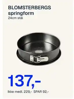 Jernia BLOMSTERBERGS springform tilbud
